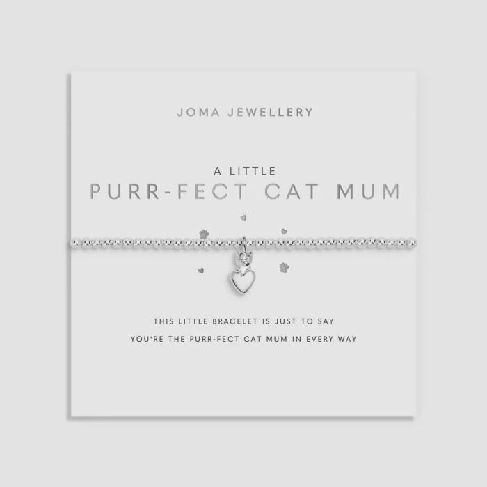 Joma Jewellery A Little 'Purr-Fect Cat Mum' Bracelet in Silver Plating - Precious Sparkle