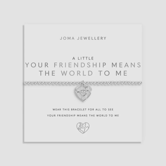 Joma Jewellery A Little 'Your Friendship Means The World To Me' Bracelet - Precious Sparkle