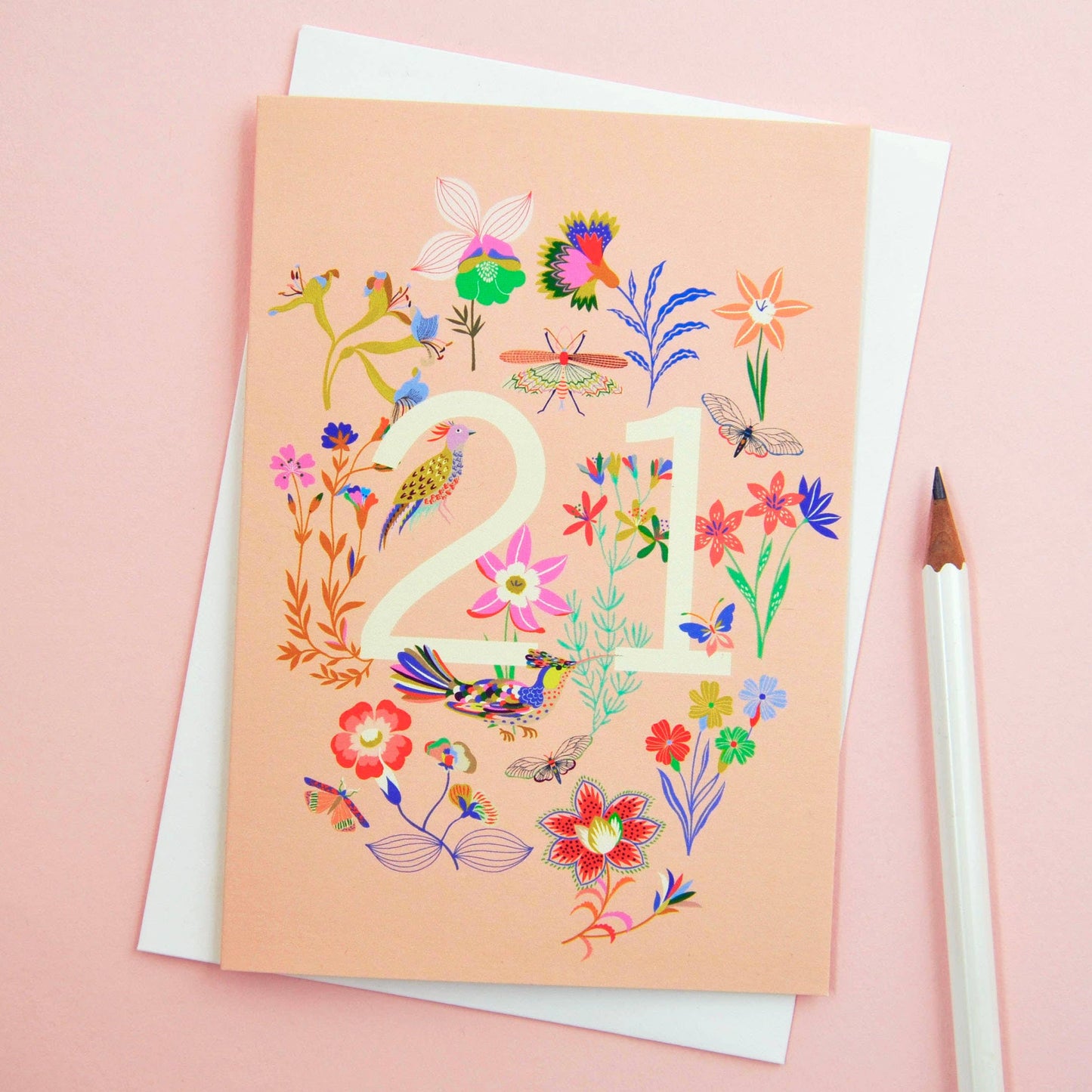 21st Birthday Number Greetings Card