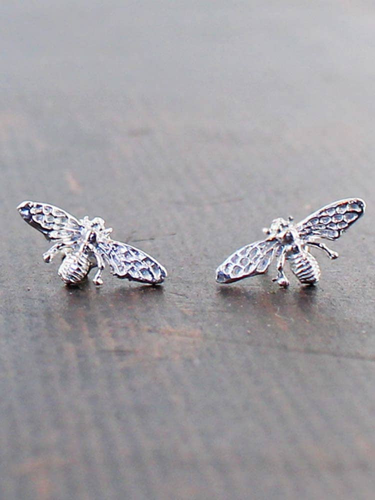 Suzie Blue Bumble Bee Stud Earrings