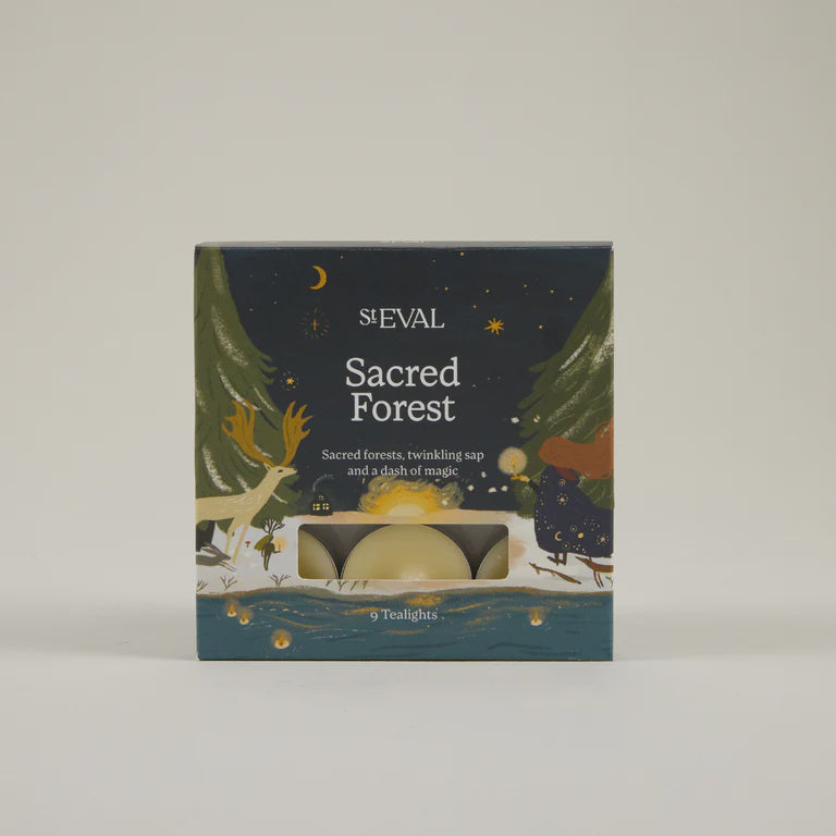 St Eval Christmas Sacred Forest Tealight Candles - Precious Sparkle
