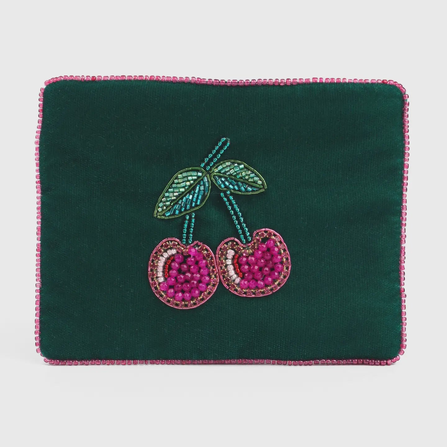 My Doris Cherry Green Small Pouch - Precious Sparkle