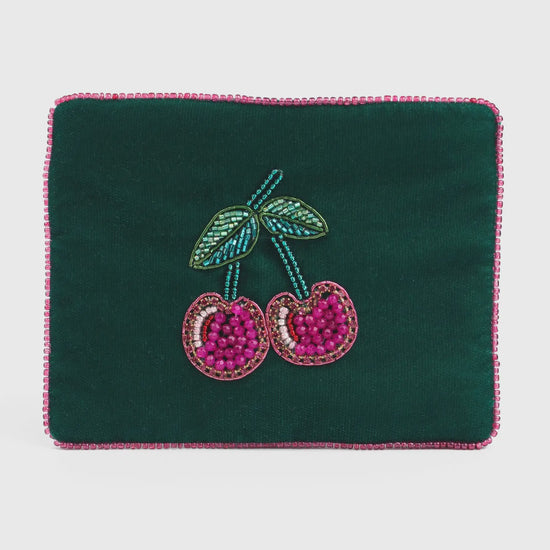 My Doris Cherry Green Small Pouch - Precious Sparkle