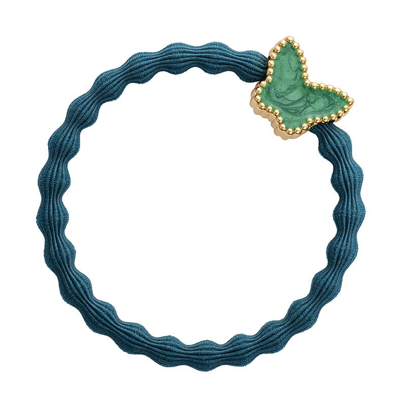 By Eloise Bangle Band | Enamel Gold Butterfly Bottle Green - Precious Sparkle