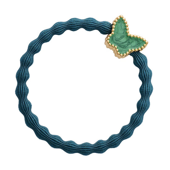 By Eloise Bangle Band | Enamel Gold Butterfly Bottle Green - Precious Sparkle
