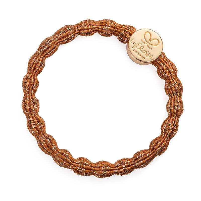 By Eloise Bangle Band Metallic Gold Circle Amber - Precious Sparkle