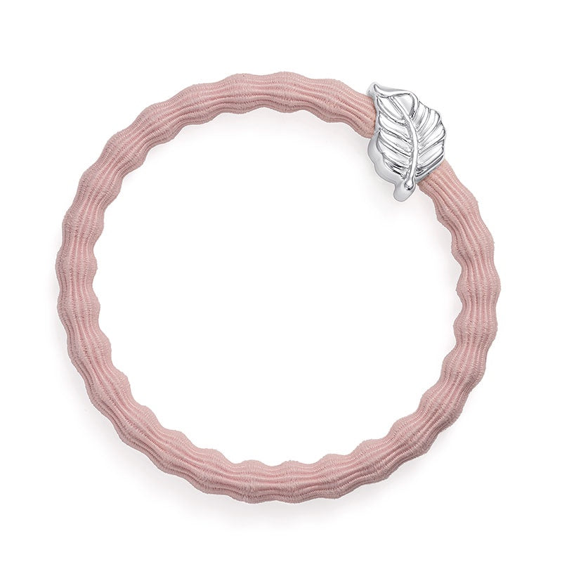 By Eloise Bangle Band | Silver Leaf | Soft Pink - Precious Sparkle