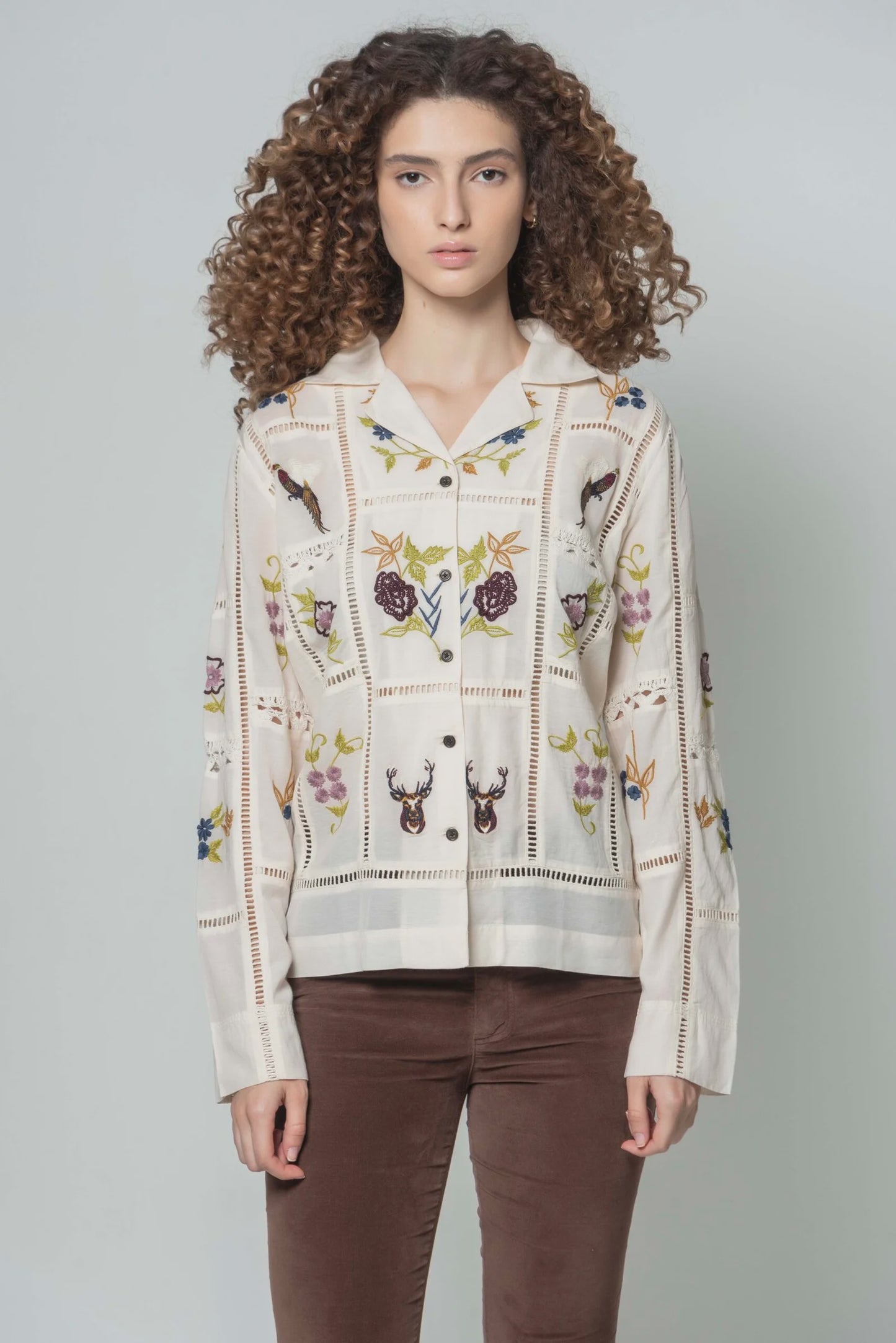 Hartwell Cora Embroidered Blouse - Precious Sparkle