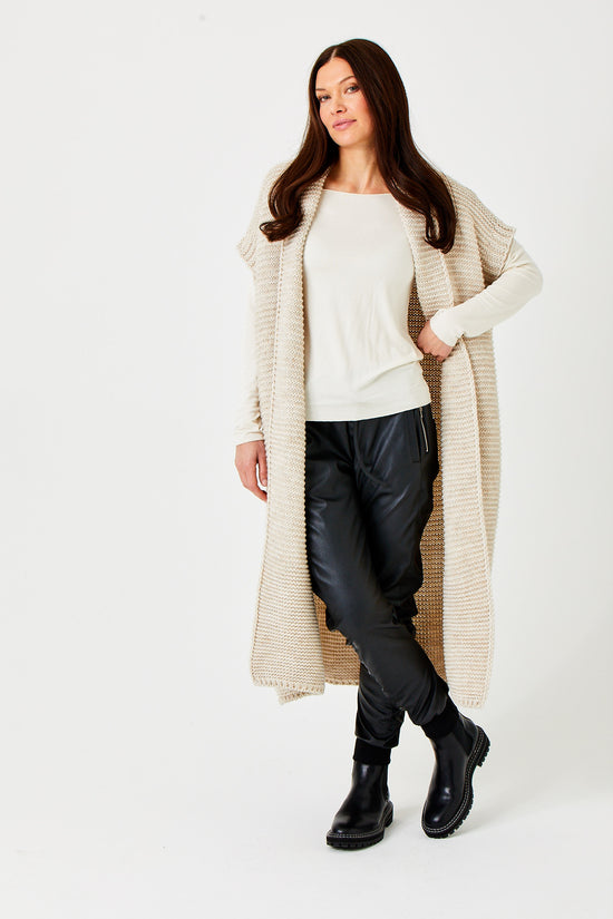 Suzy D Fernando Chunky Knit Long Gilet - Precious Sparkle