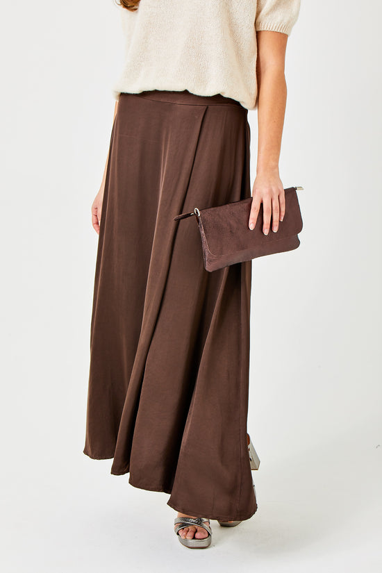 Suzy D Grenada Satin Floaty Maxi Skirt - Precious Sparkle