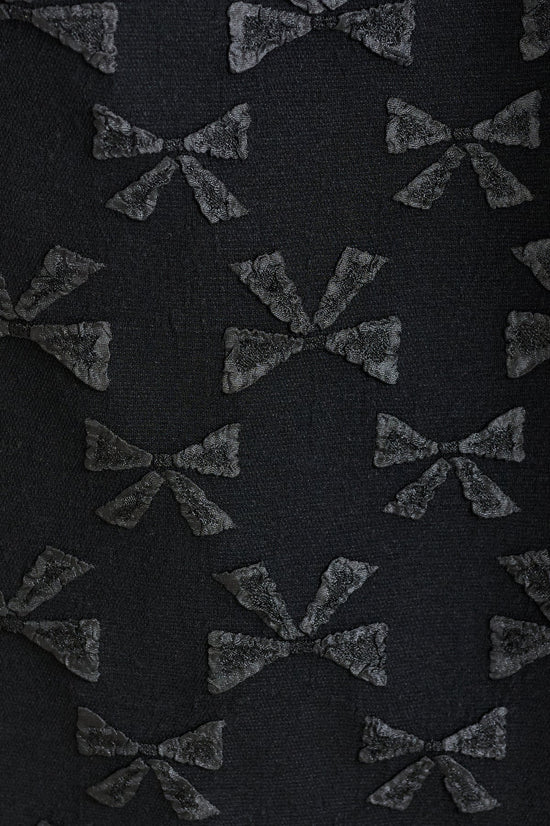 Louche Sutton Black Bow Jacquard Barrel Trousers - Precious Sparkle