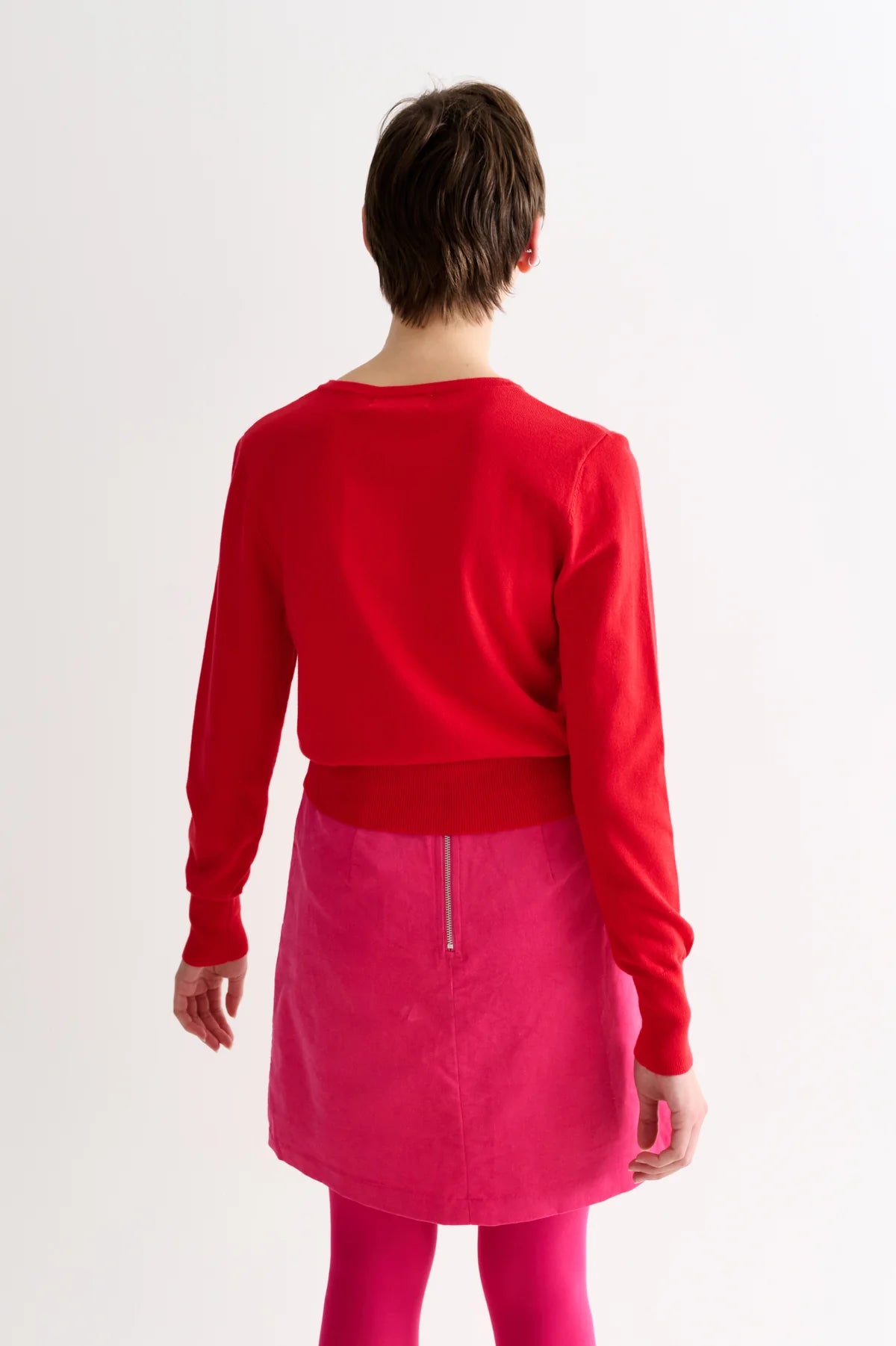 Louche Ives Bow Trimmed Cardigan Red - Precious Sparkle