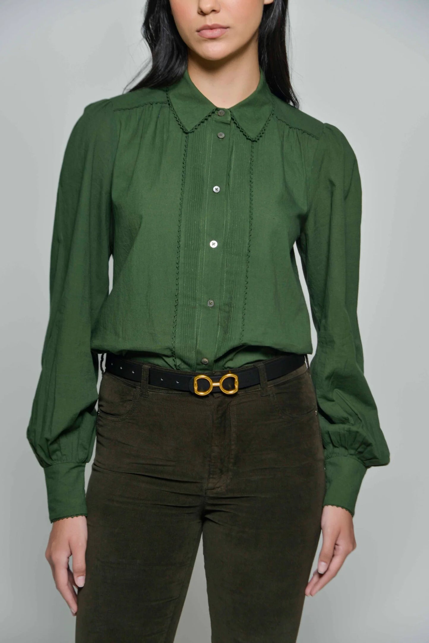 Hartwell Mariella Olive Green Shirt - Precious Sparkle