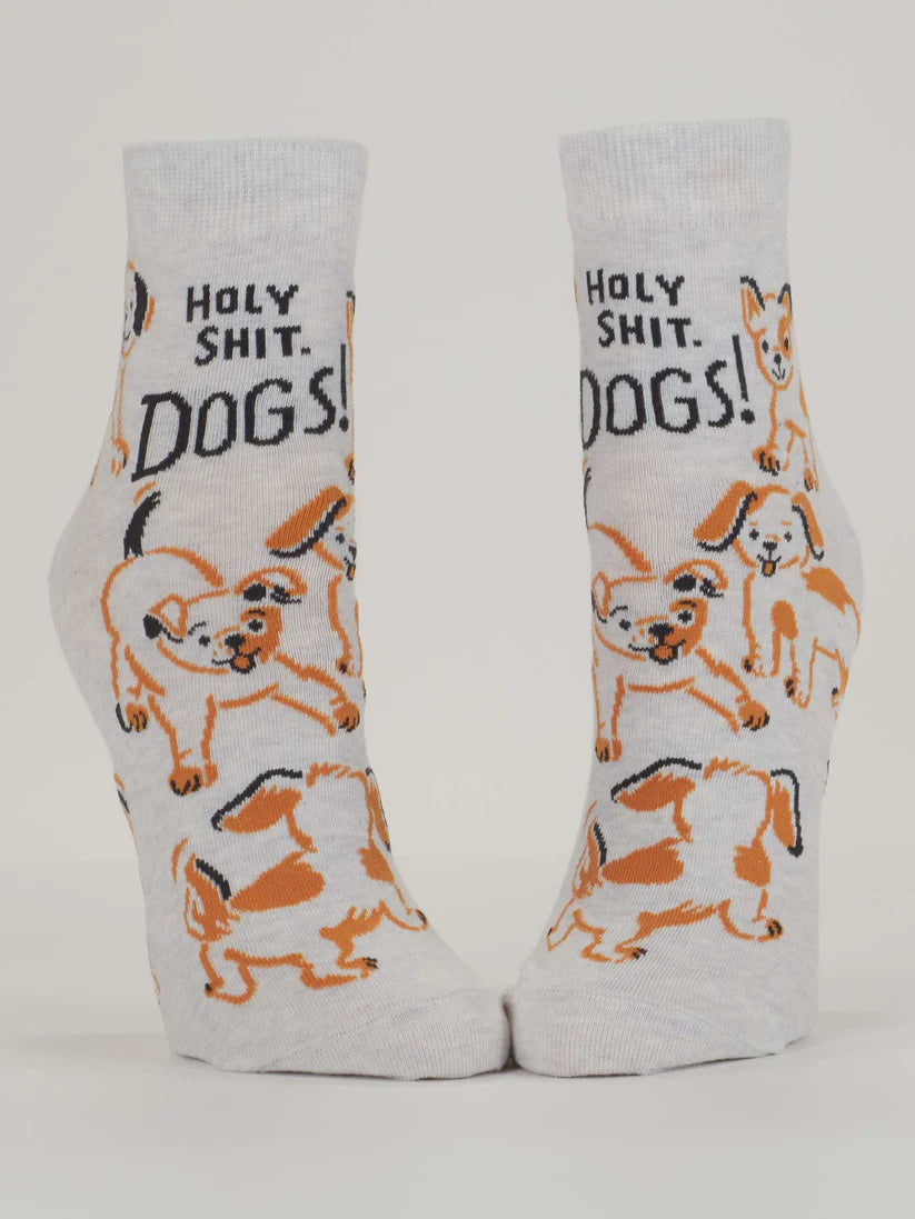 Blue Q Holy Shit Dogs! Women's Crew Socks - Precious Sparkle