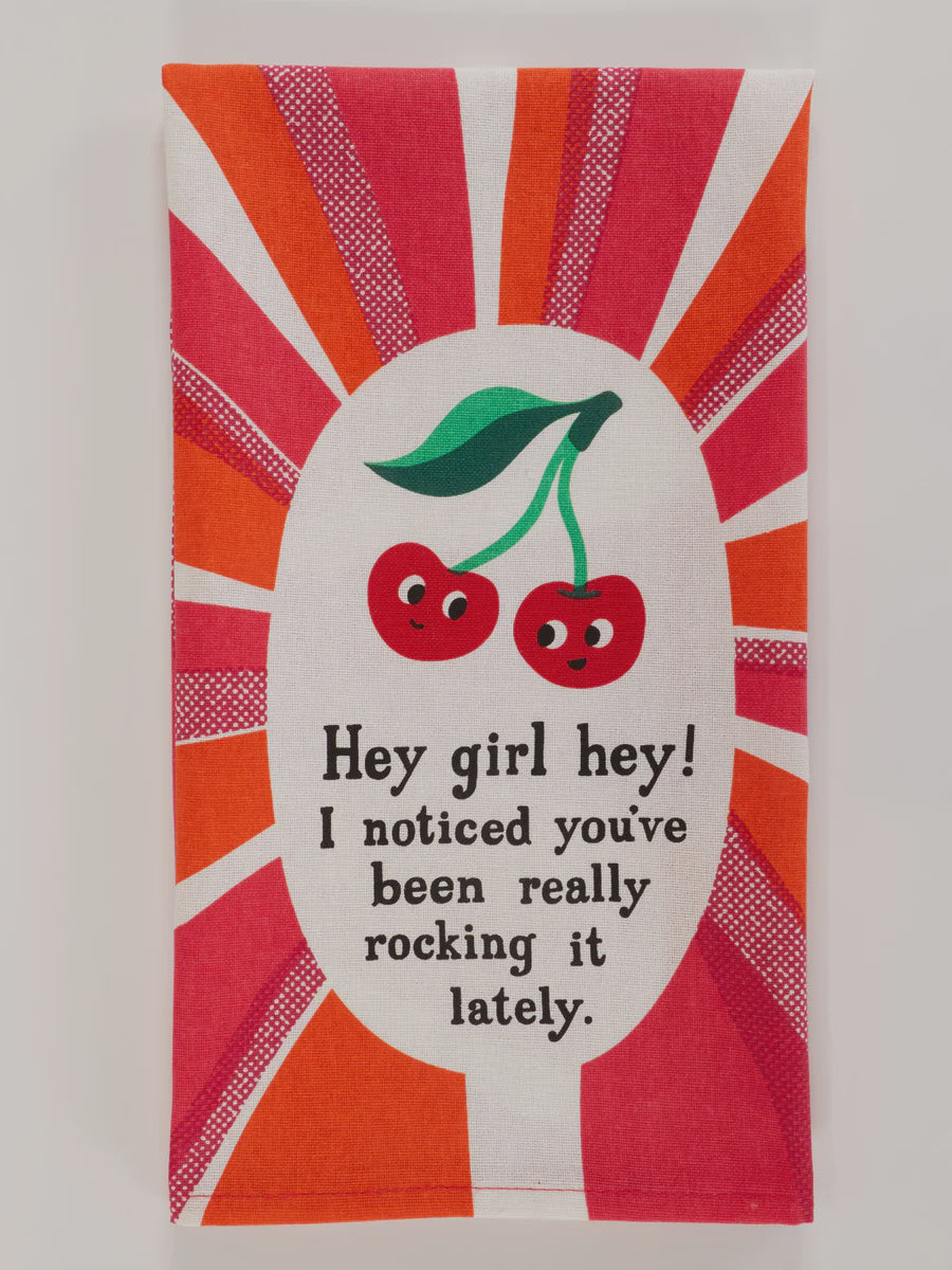 Blue Q Hey Girl Hey Dish Towel - Precious Sparkle