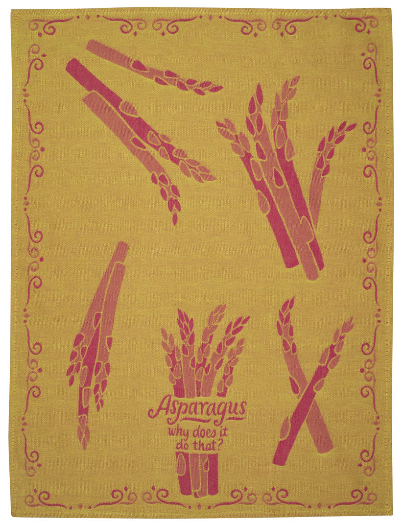 Blue Q Asparagus Why Does It Do That? Dish Towel - Precious Sparkle