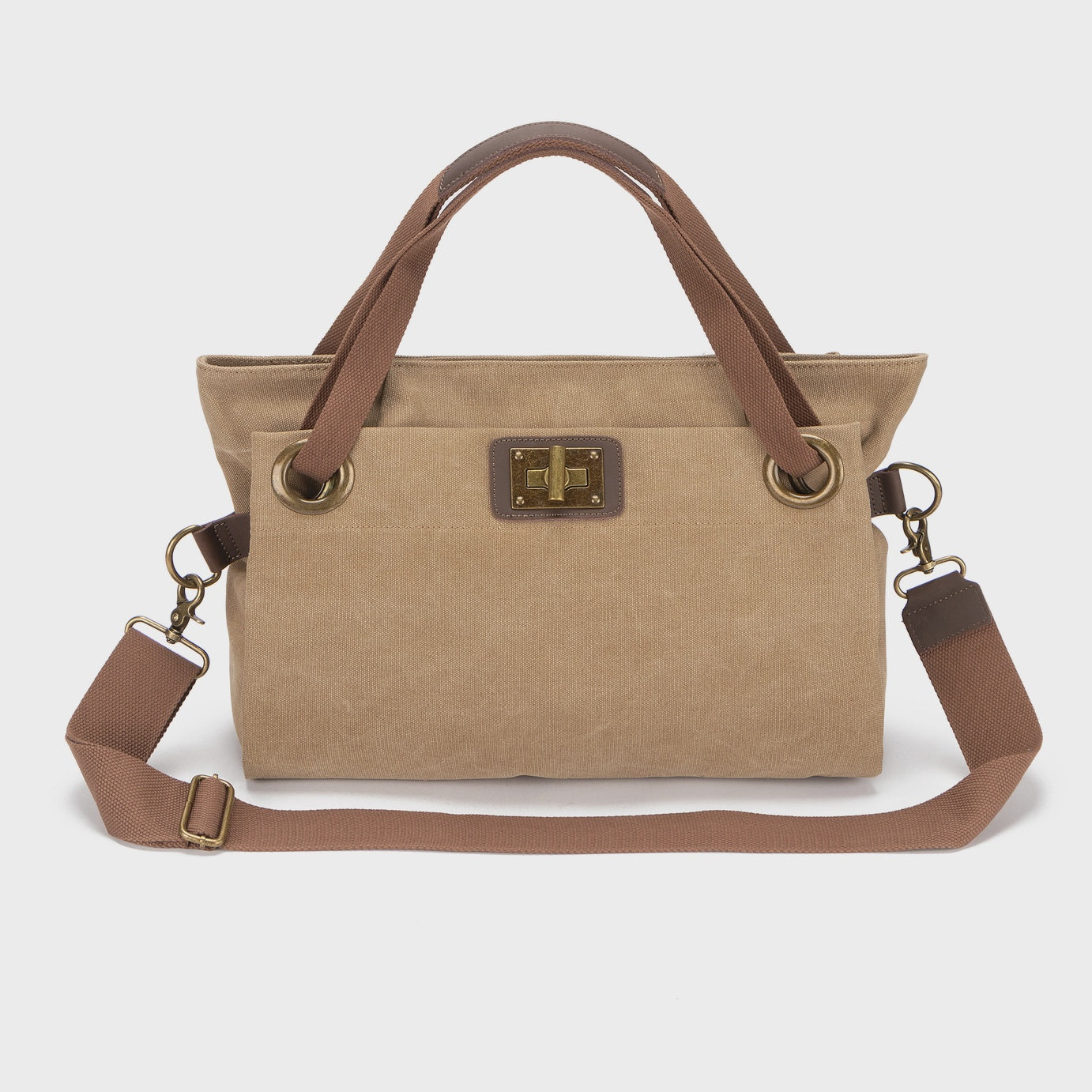 Zede Pont-Des-Arts Medium Bag Beige Khaki - Precious Sparkle