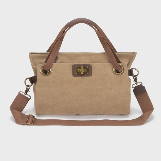 Zede Pont-Des-Arts Medium Bag Beige Khaki - Precious Sparkle