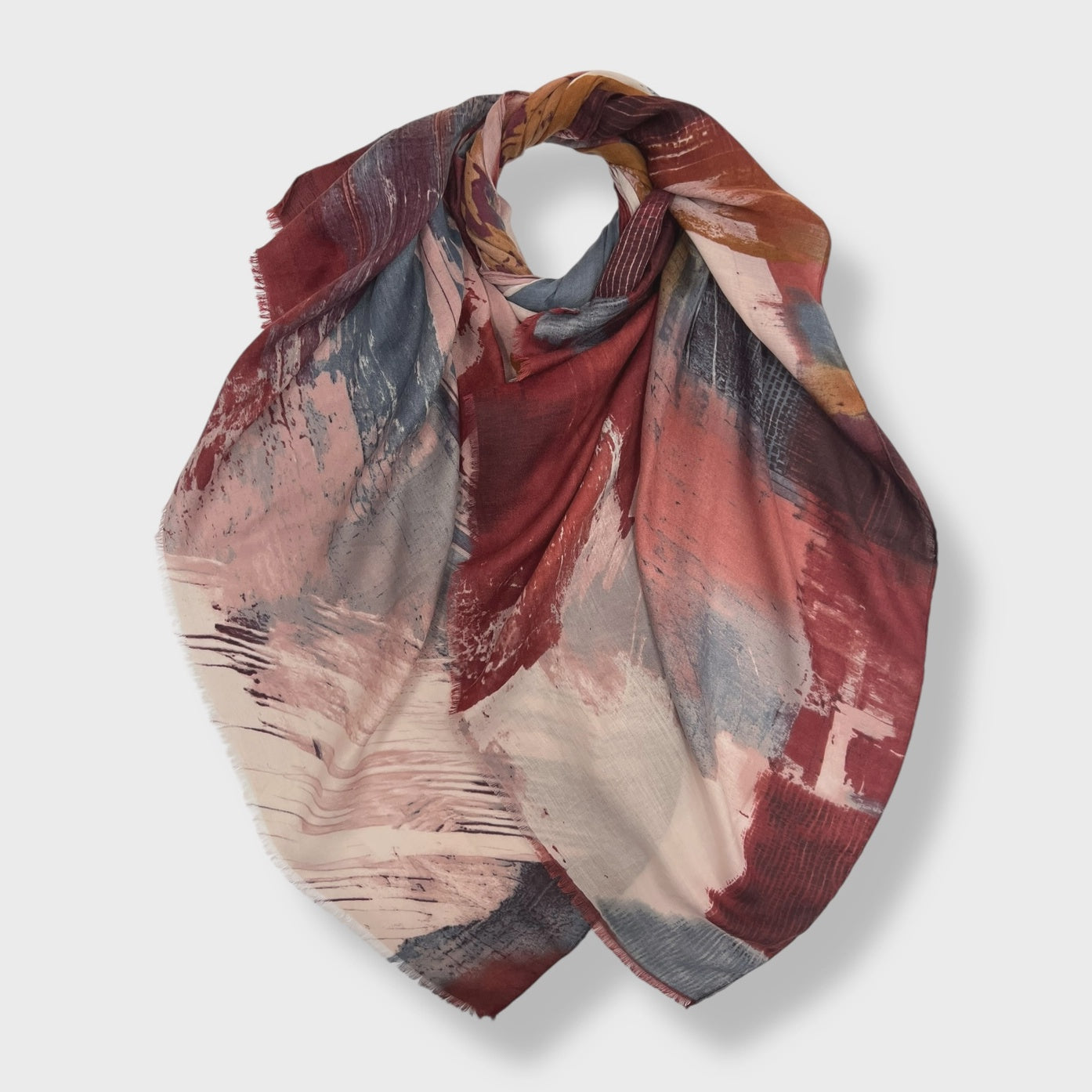Abstract Painting Scarf Red - Precious Sparkle