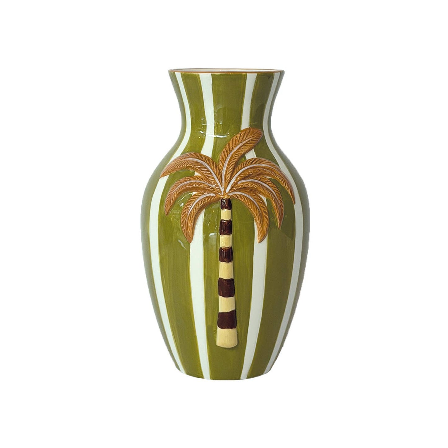 Large Khaki Palm Vase - Precious Sparkle