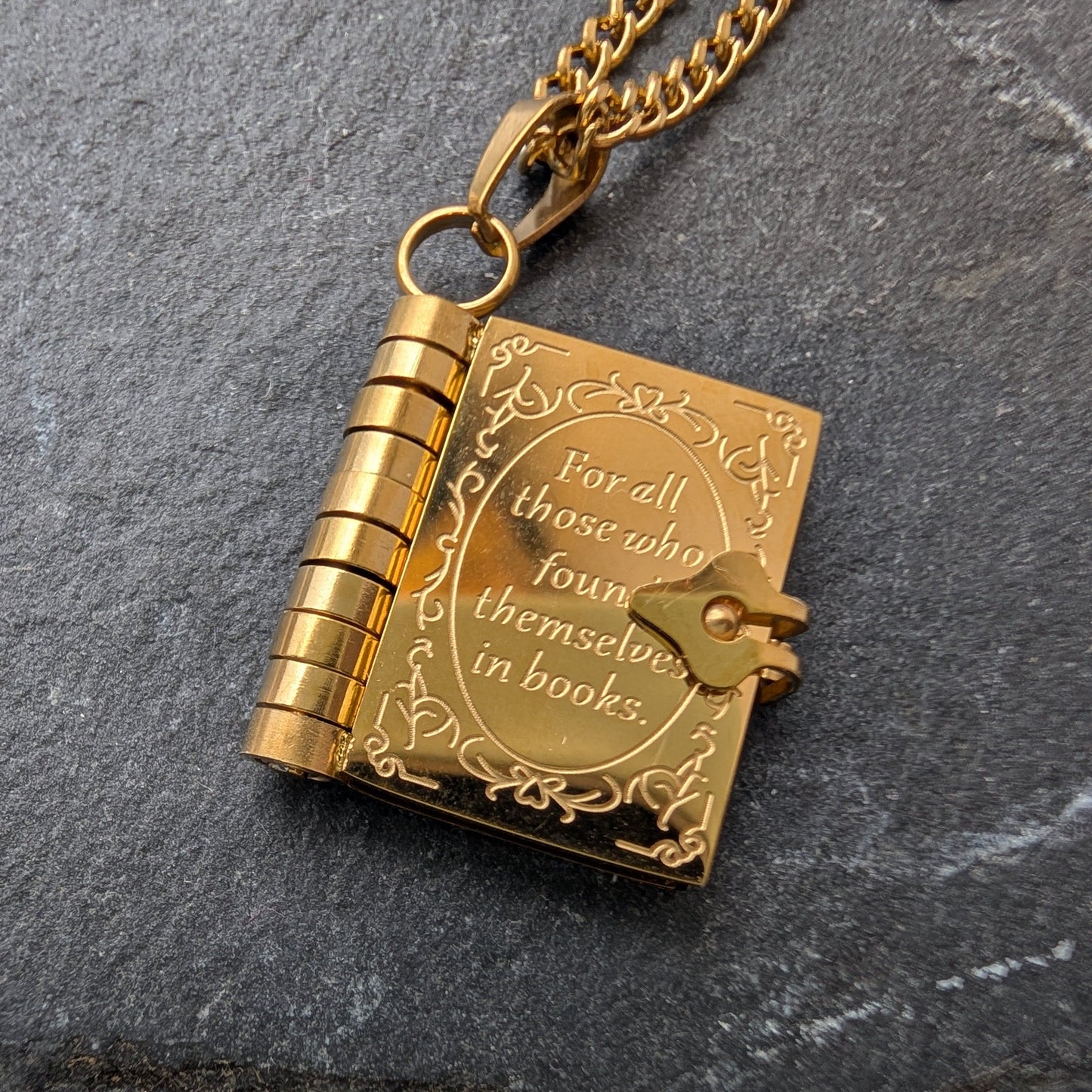 Atelier Piou Piou Jewellery Book Locket Gold Necklace