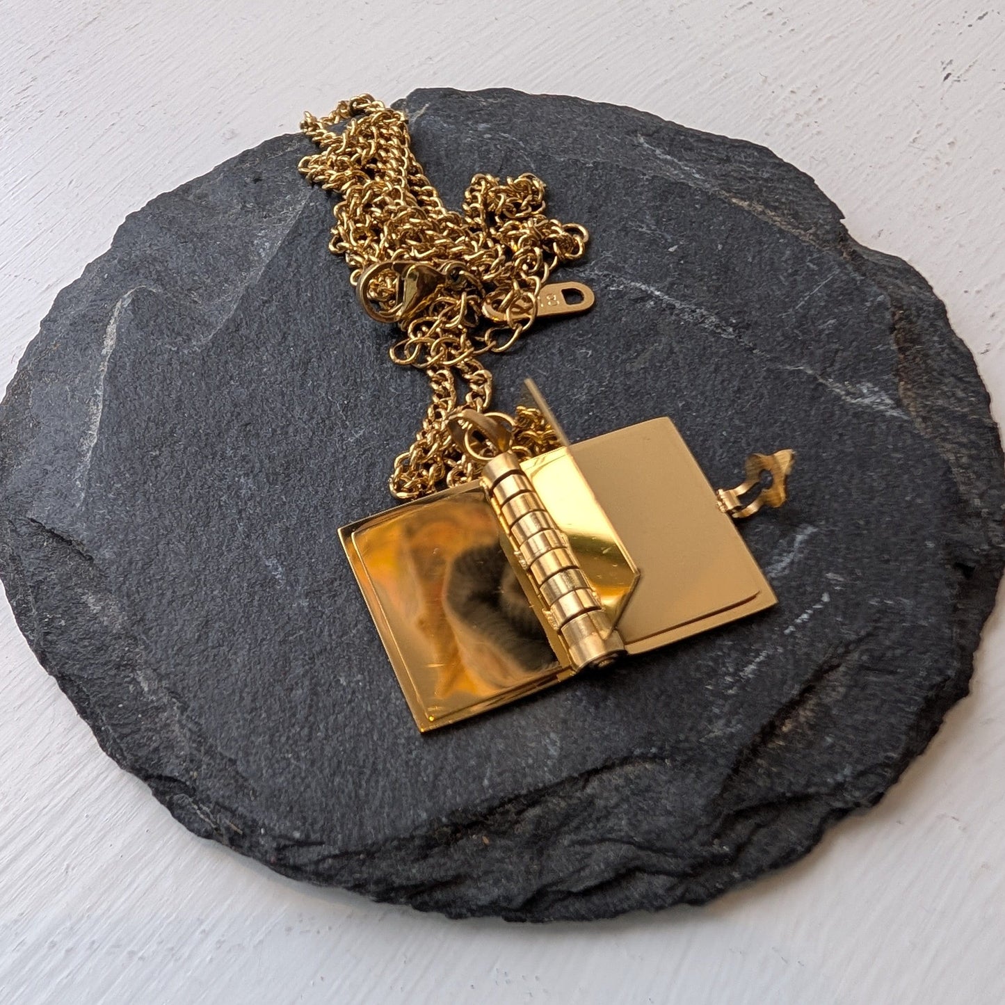 Atelier Piou Piou Jewellery Book Locket Gold Necklace