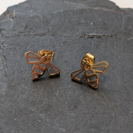 Atelier Piou Piou Jewellery Bumblebee Stud Earrings Gold