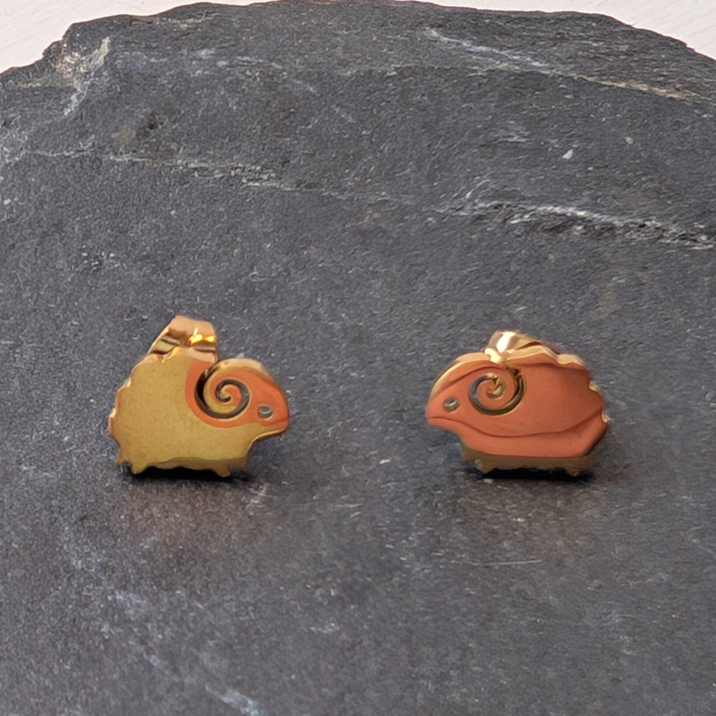 Atelier Piou Piou Jewellery Sheep Stud Earrings Gold