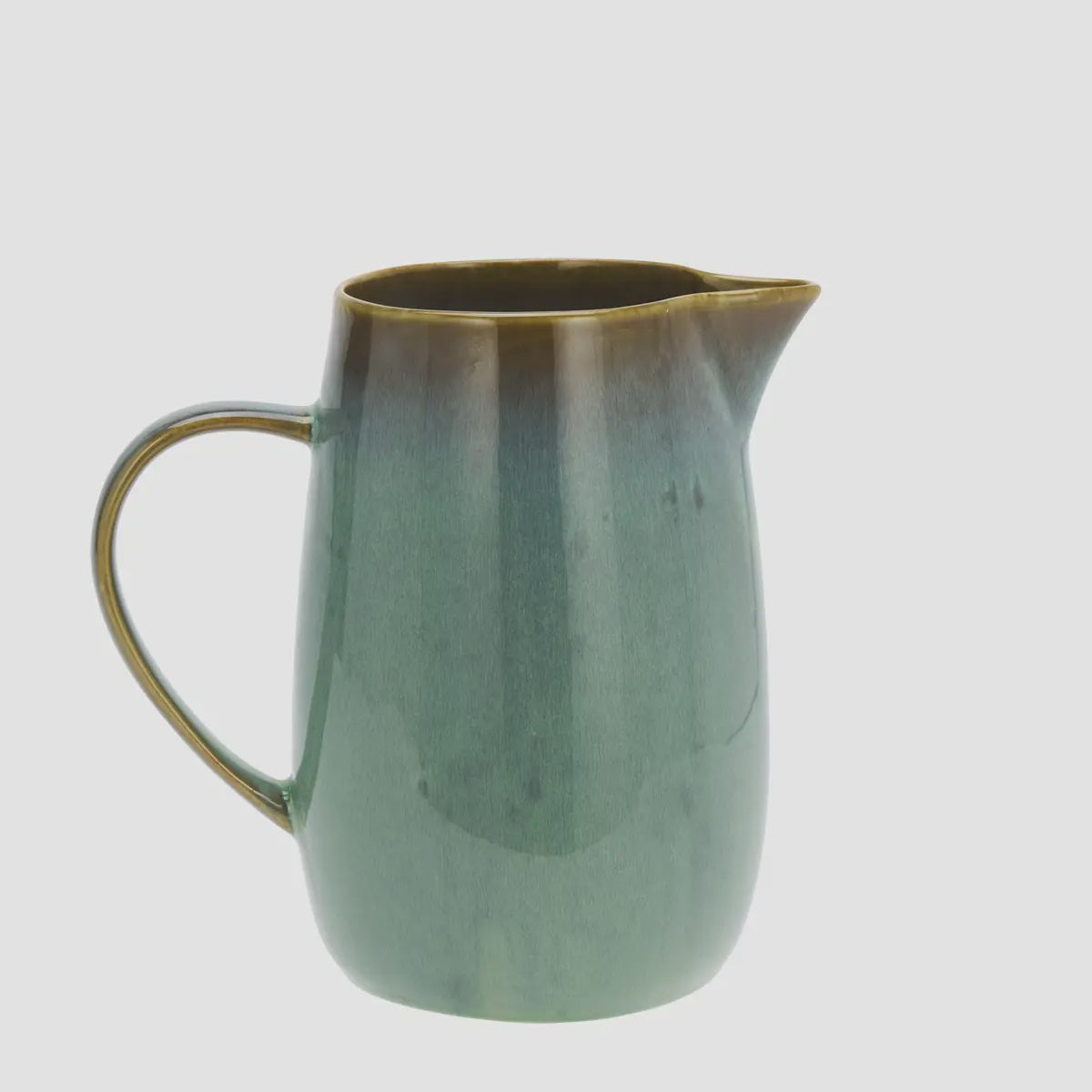 Madam Stoltz Stoneware Jug Green - Precious Sparkle