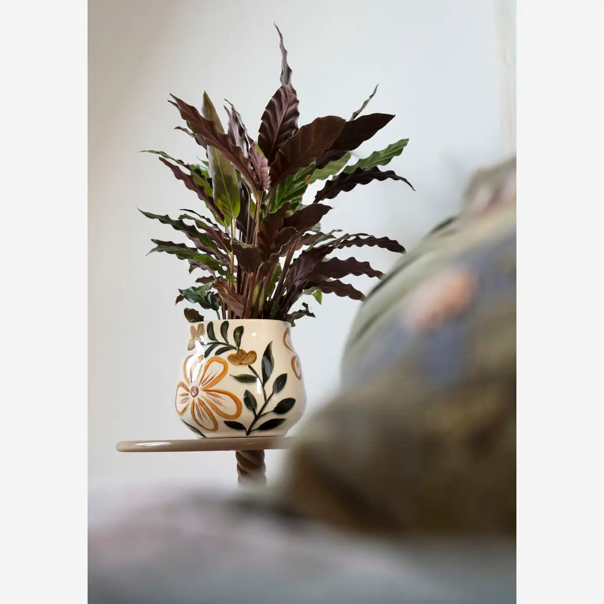 Madam Stoltz Hand-painted Stoneware Flower Pot