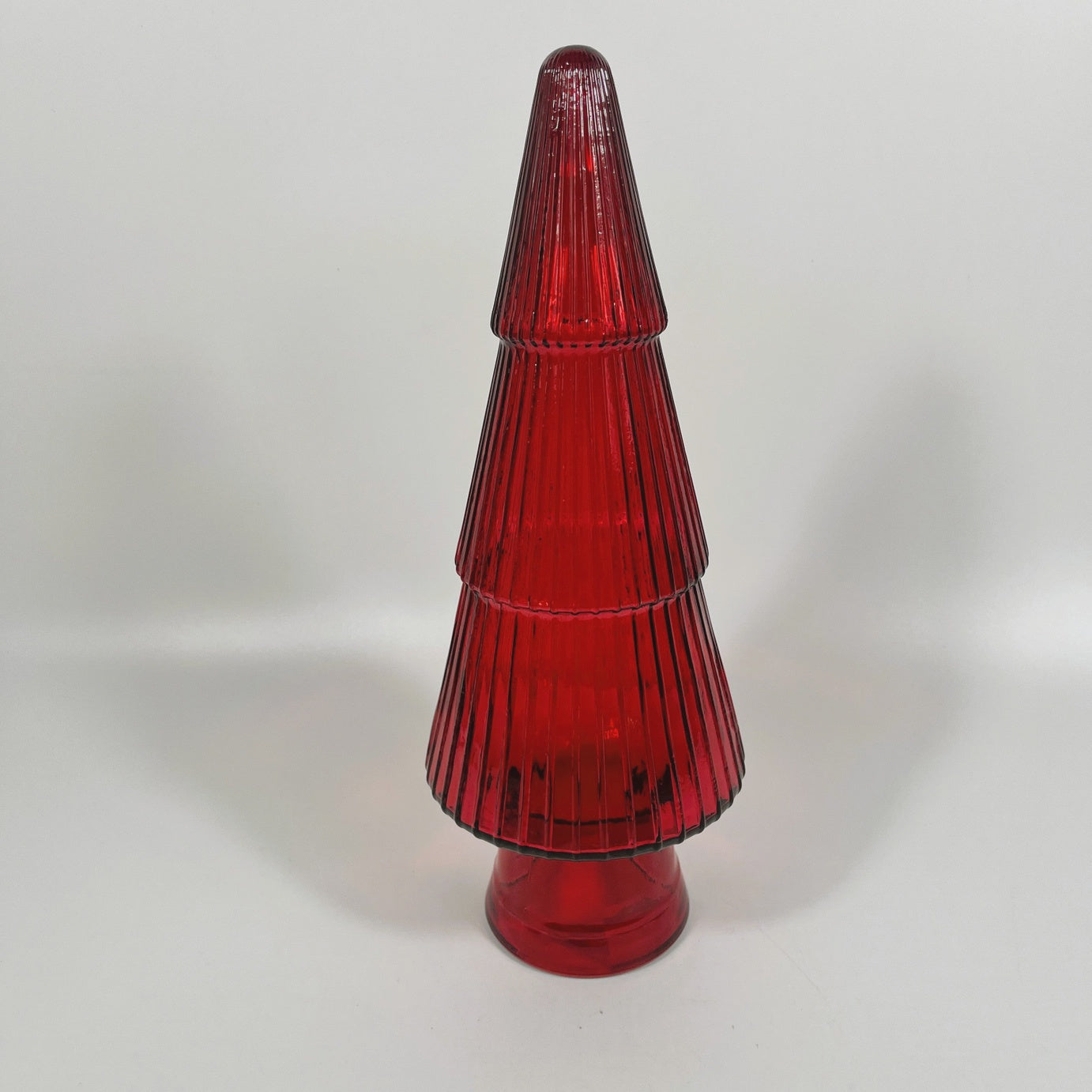 Recycled Glass Tree Table Decoration Red - Precious Sparkle