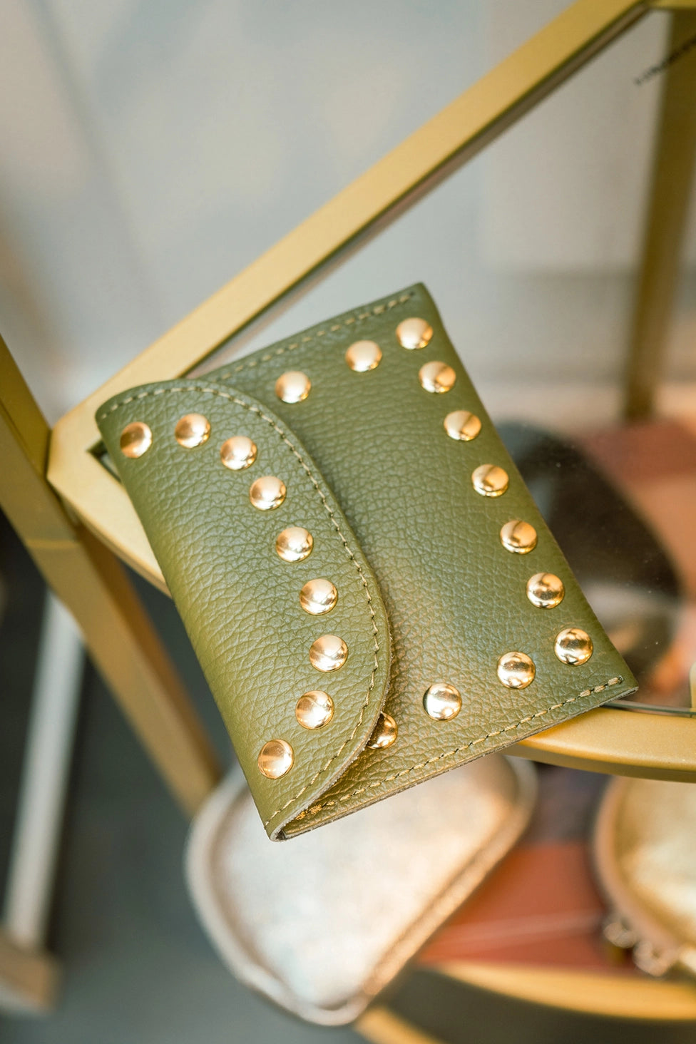 Cherry Paris Leina Leather Purse Khaki
