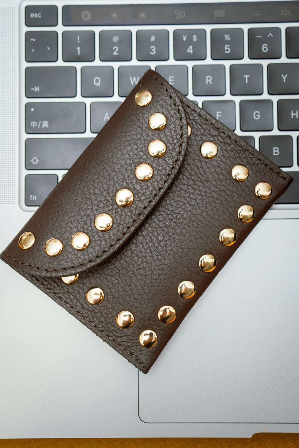 Cherry Paris Leina Leather Purse Chocolate