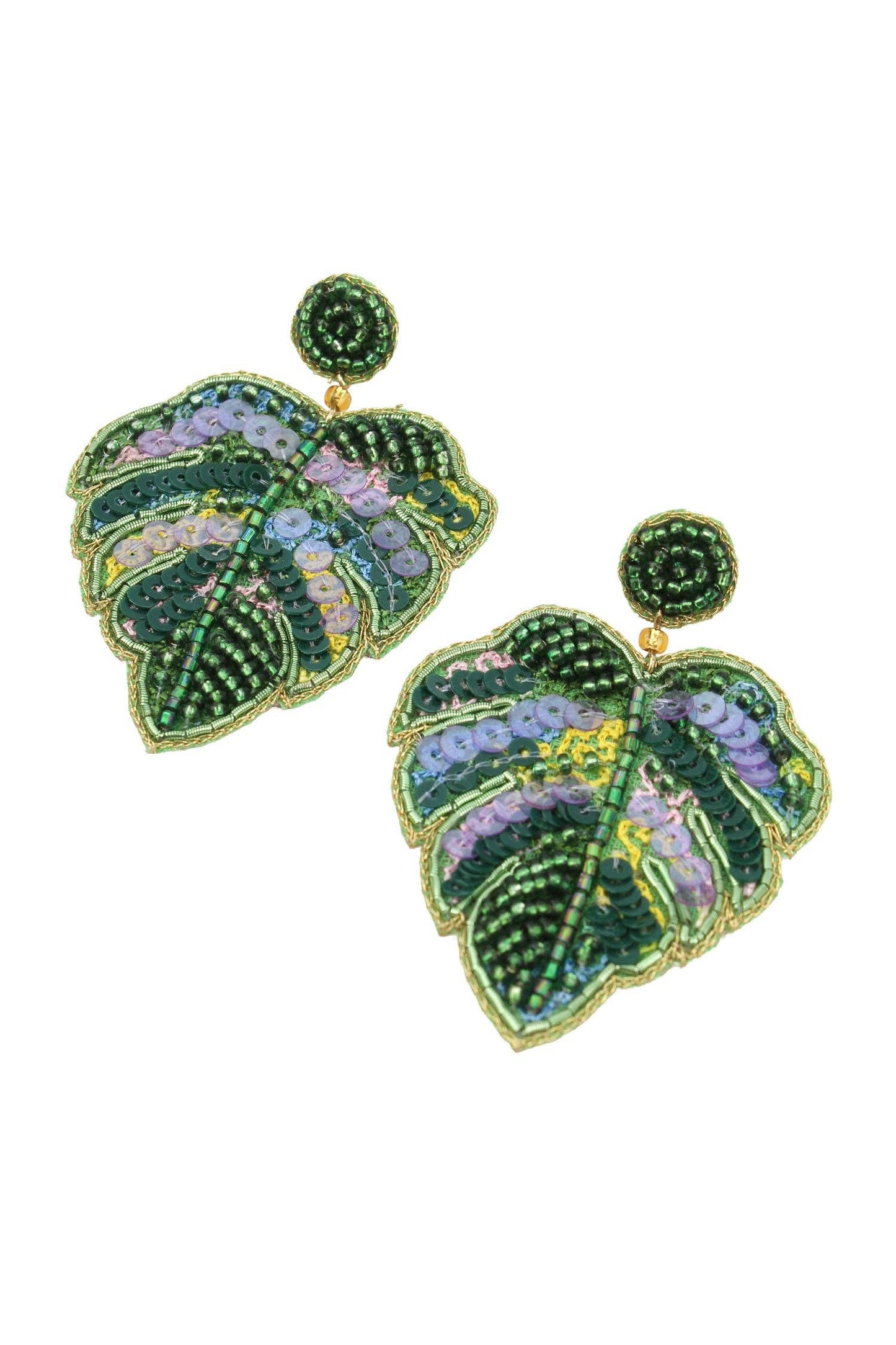 My Doris Large Monstera Leaf Earrings