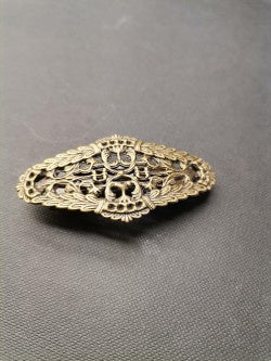 Filigree Hair Clip/Barrette Aged Brass