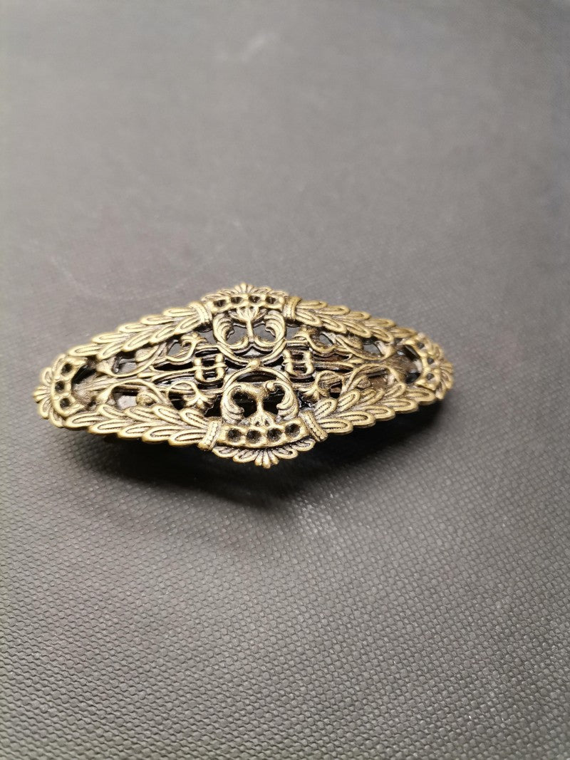 Filigree Hair Clip/Barrette Aged Brass - Precious Sparkle