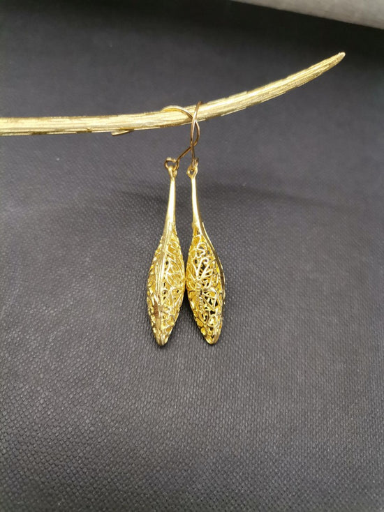 Filigree Butterfly Earrings Raw Bronze - Precious Sparkle