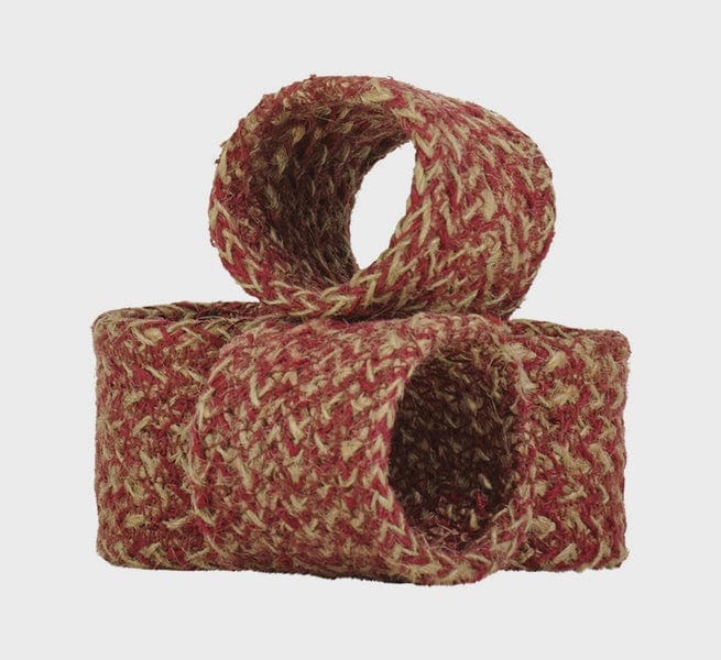 British Colour Standard Homewares British Colour Standard Jute Napkin Rings Guardsman Red