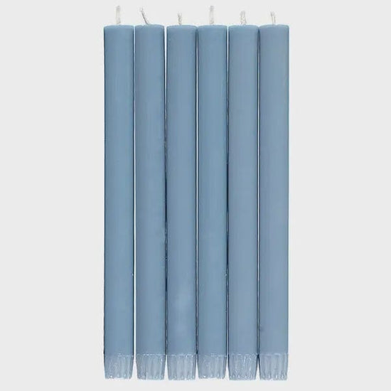 British Colour Standard Homewares British Colour Standard Pompadour Blue Dinner Candles Set of 6”
