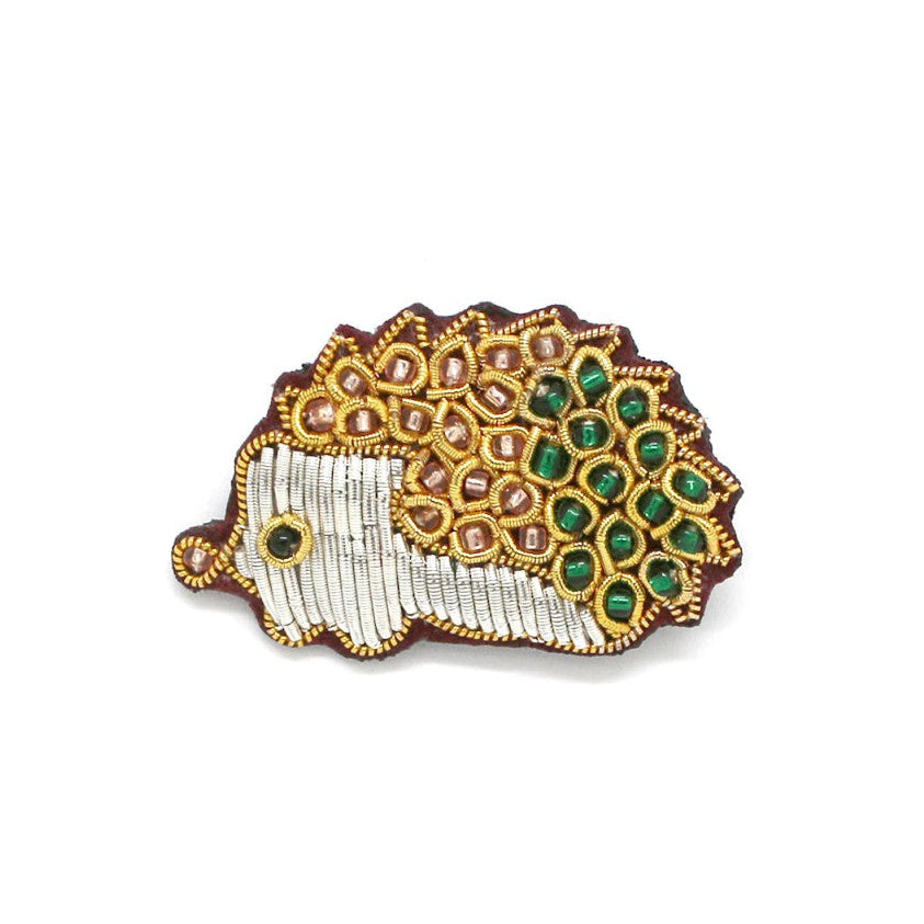 Embroidered Hedgehog Brooch - Precious Sparkle