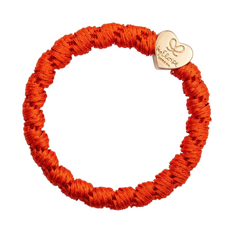 By Eloise Accessories By Eloise Bangle Band Gold Heart Woven Red Orange