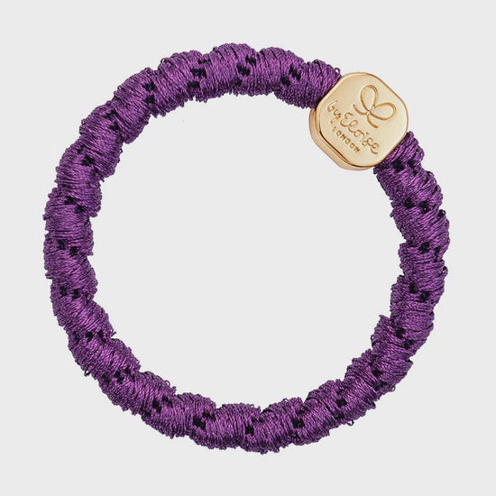 By Eloise Accessories By Eloise Bangle Band Gold Nugget Woven Purple