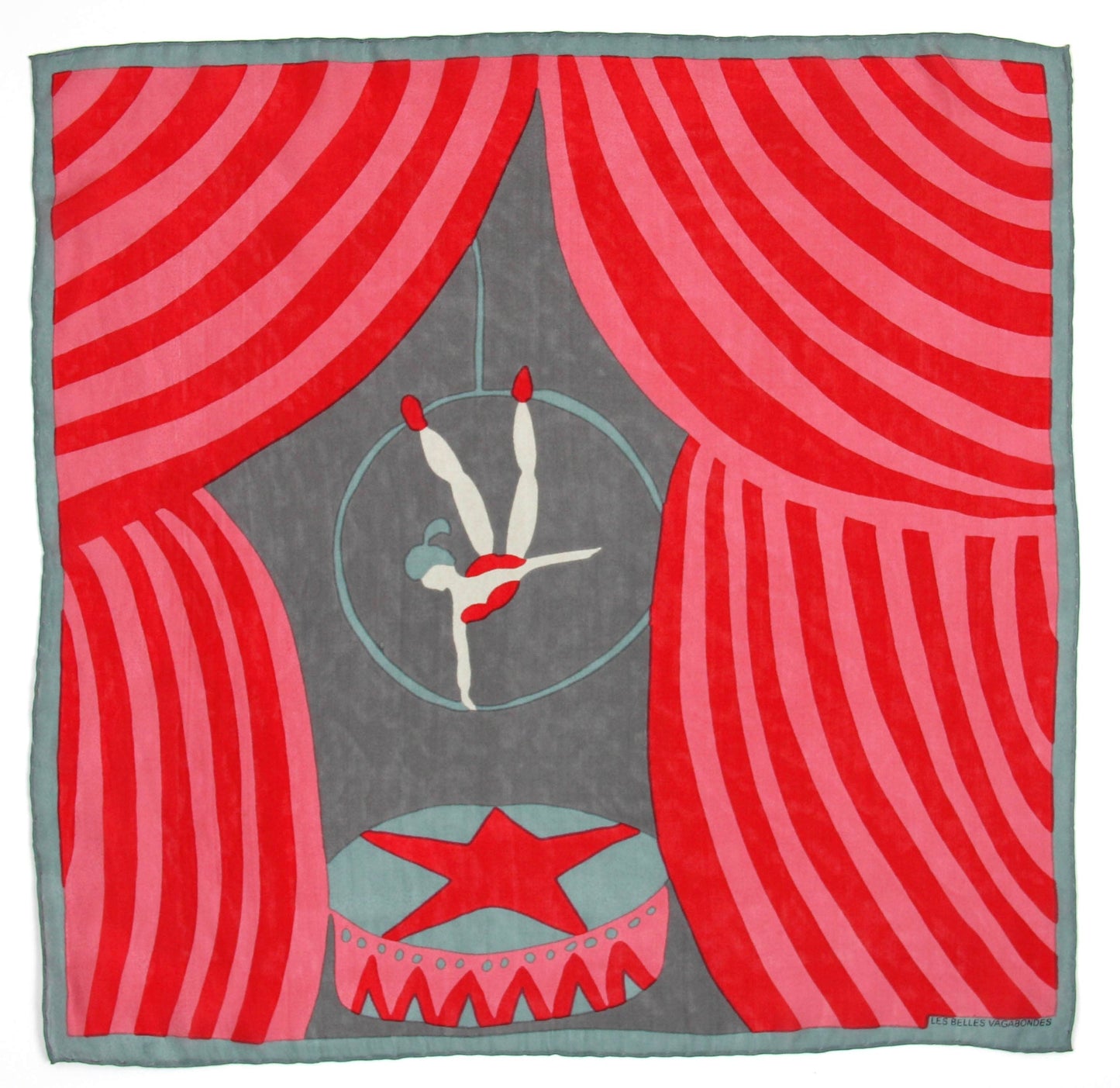 Les Belles Vagabondes Mini Red Luna Park Silk Scarf