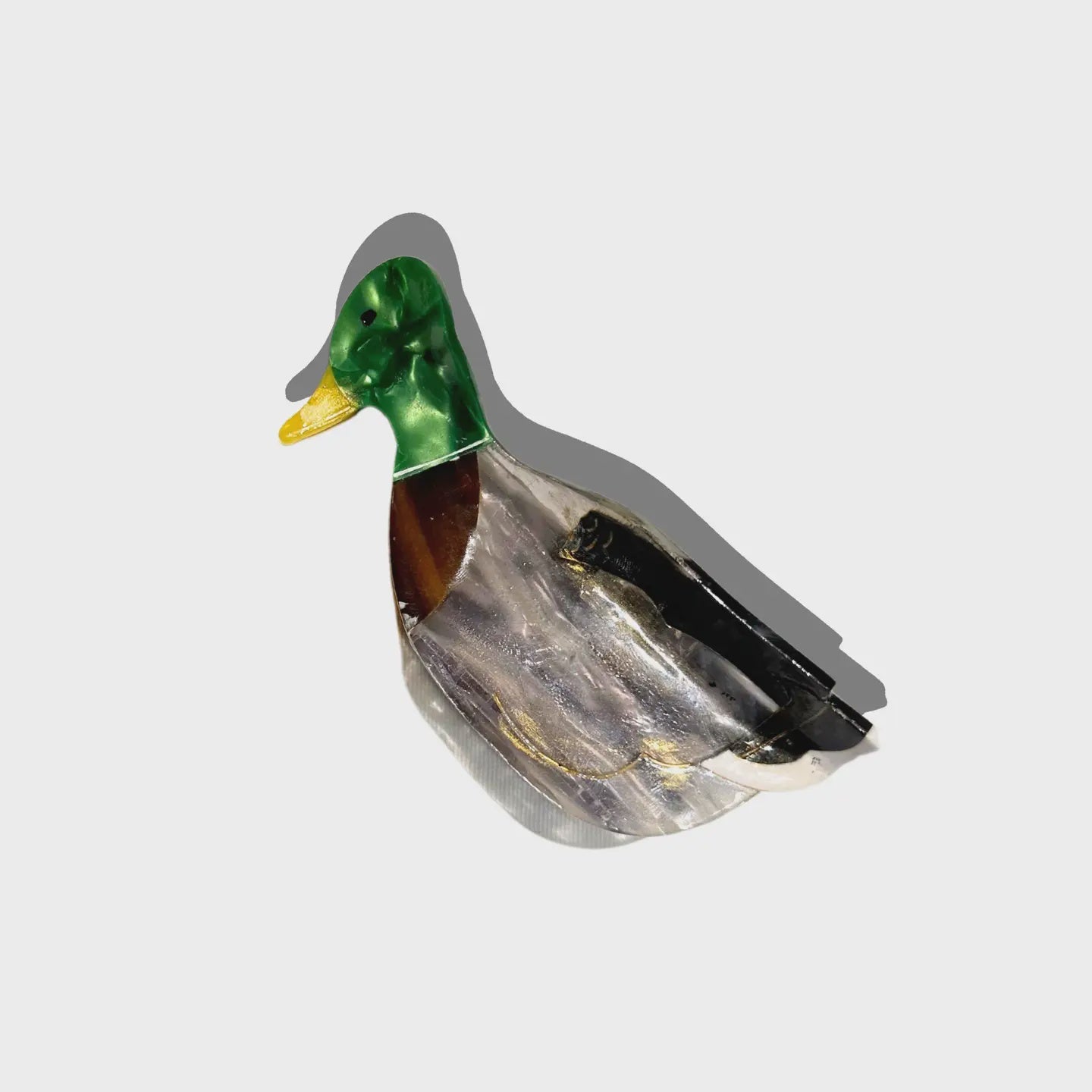 Hand-Painted Mallard Claw Hair Clip