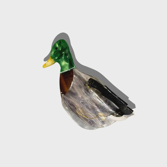 Hand-Painted Mallard Claw Hair Clip