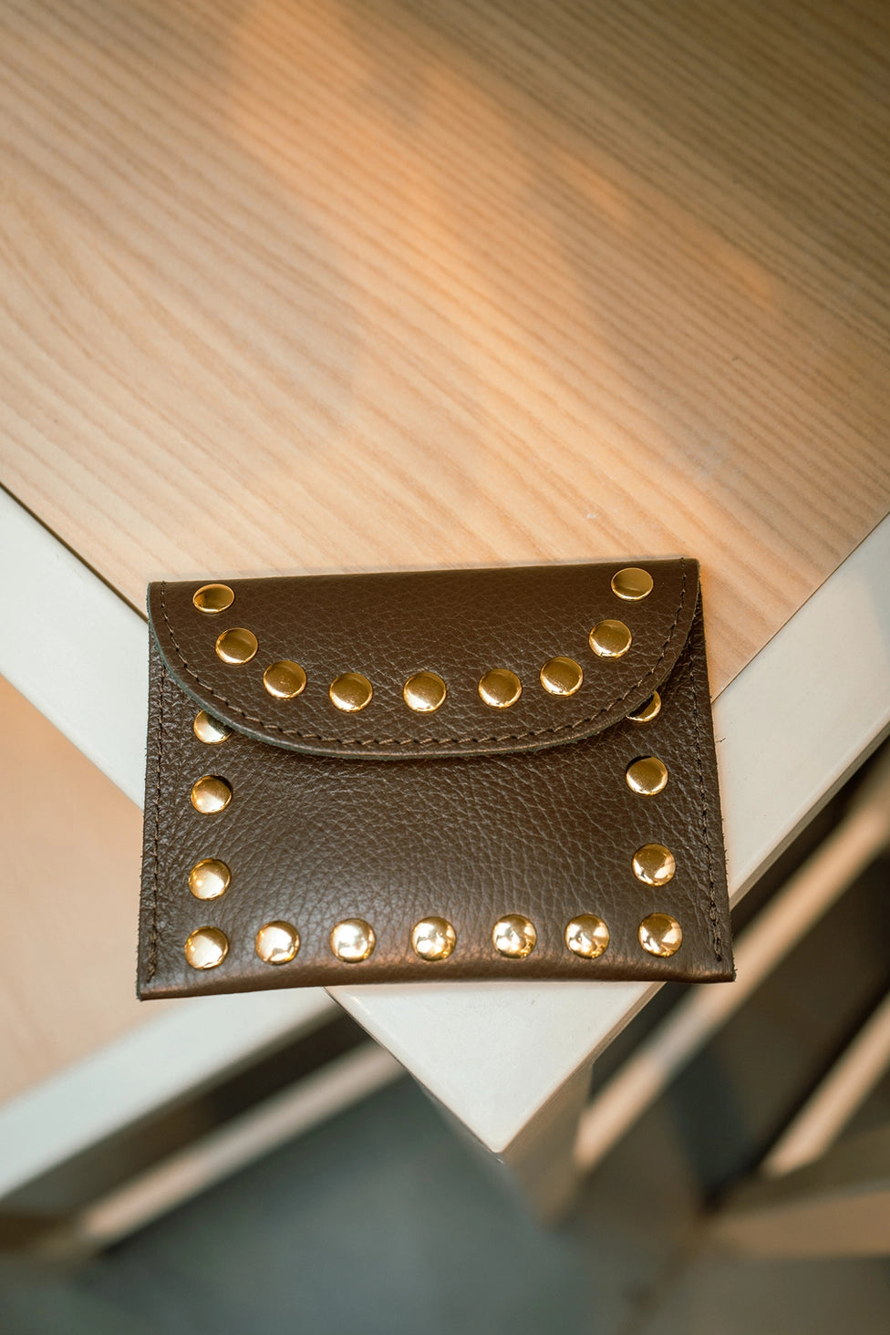 Cherry Paris Leina Leather Purse Chocolate