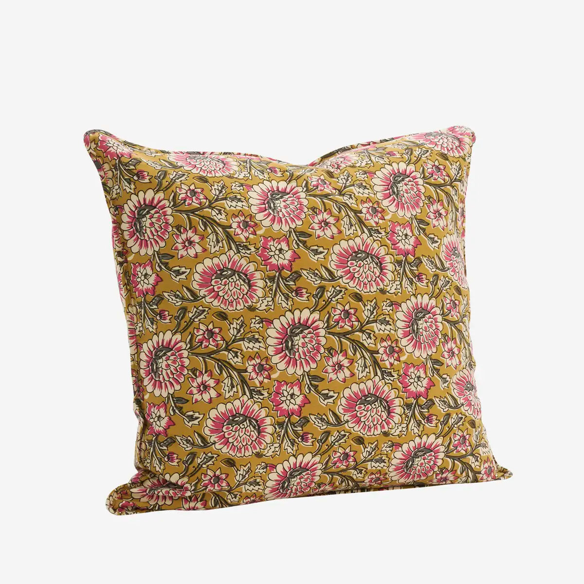 Madam Stoltz Printed Cushion Cover Mustard, Off white, Grey, Raspberry - Precious Sparkle
