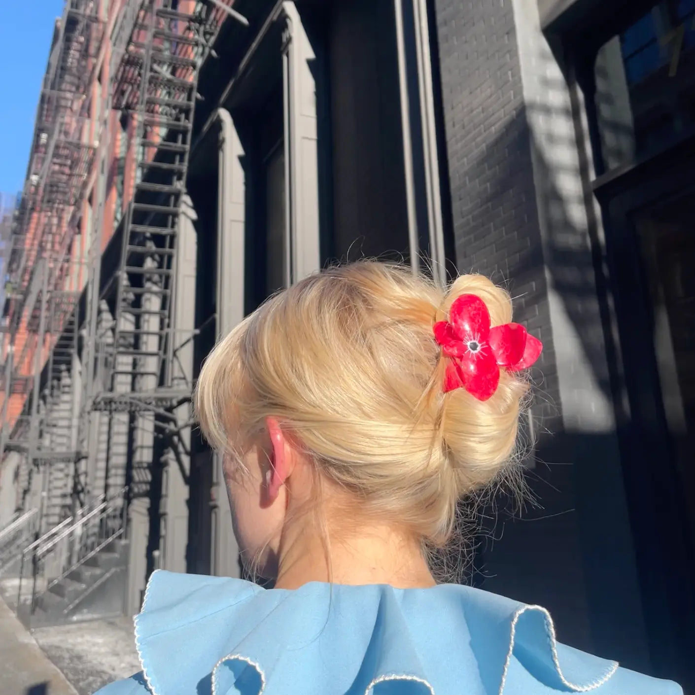 Hand-Painted Origami Orchid Flower Claw Hair Clip - Precious Sparkle