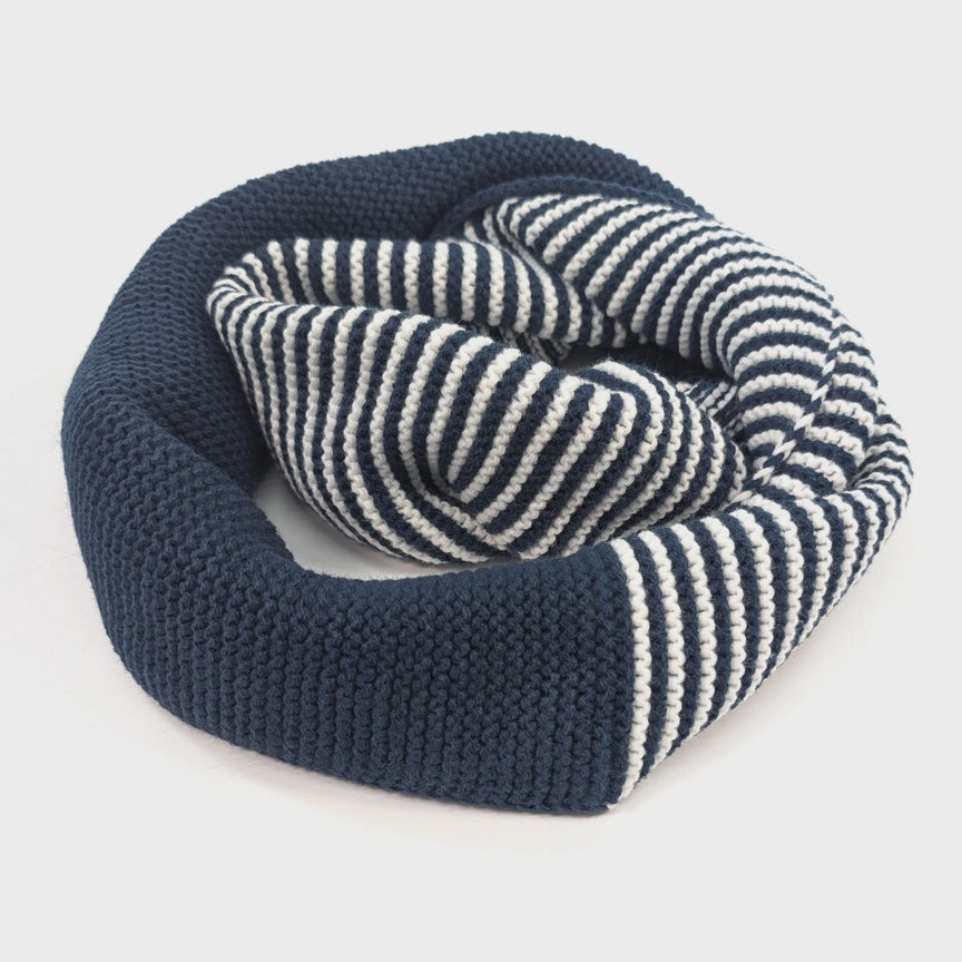 Pandji Half & Half Snood Navy Blue - Precious Sparkle