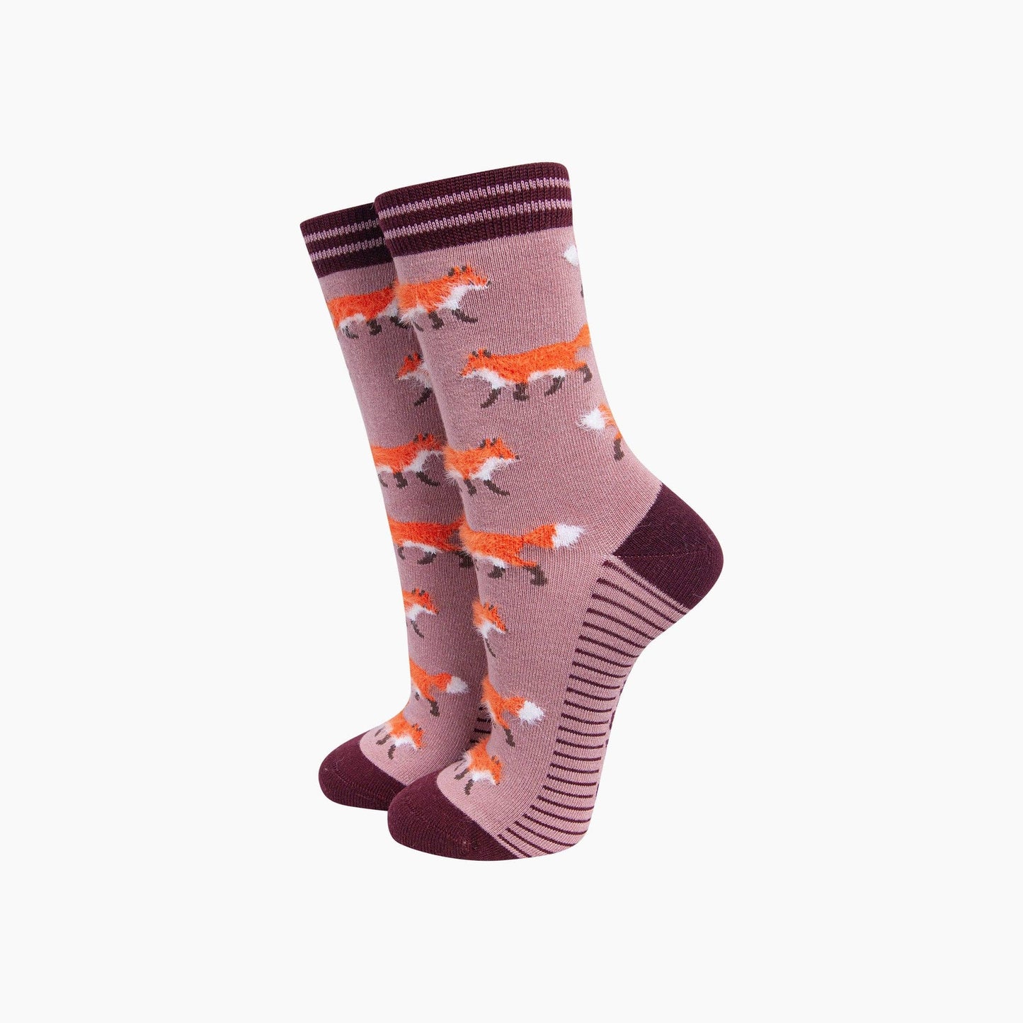 Pink Fox Women's Fluffy Bamboo Socks